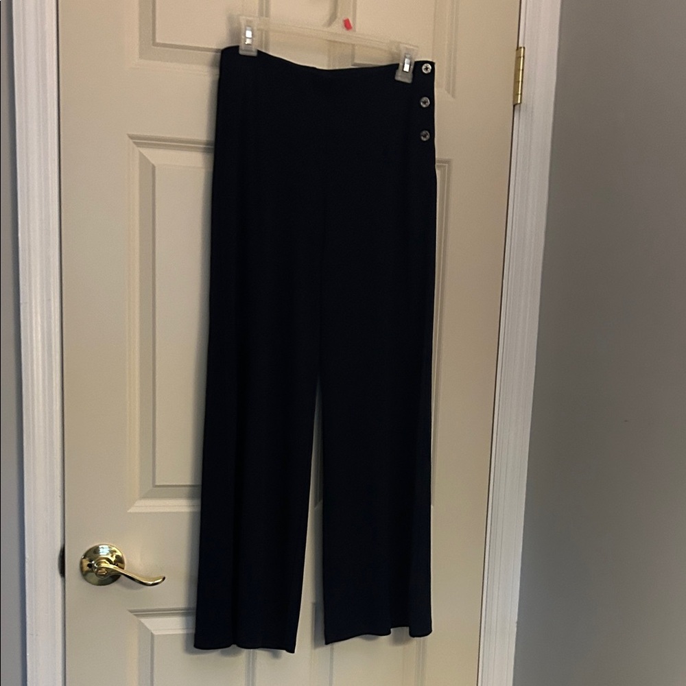 Polo by Ralph Lauren Navy Wide Leg Pants with side buttons